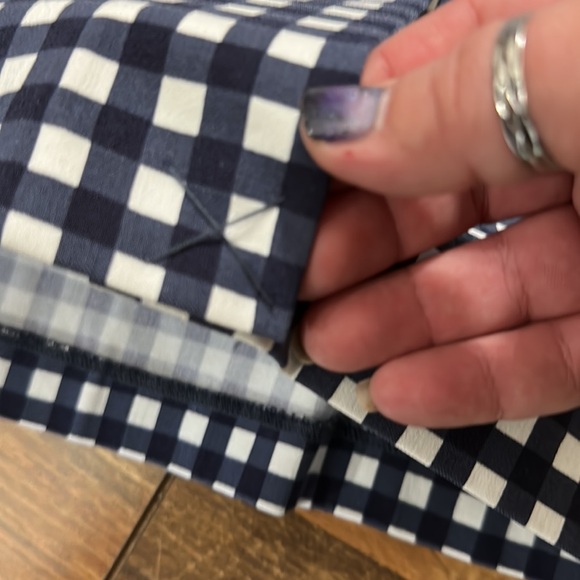 EST 1946 blue &white checked pencil skirt Sz 12 - Picture 4 of 6